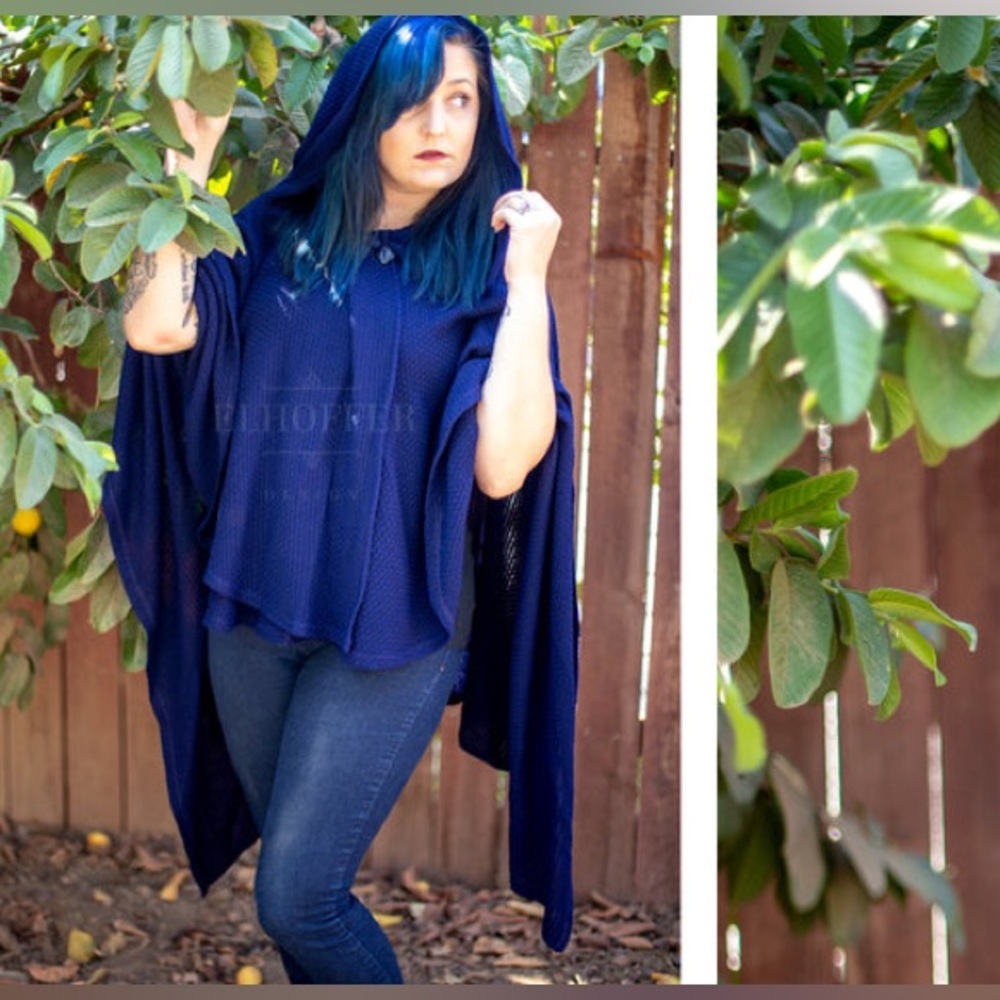 SOLD. Navy Scavenger Cape by Elhoffer Design